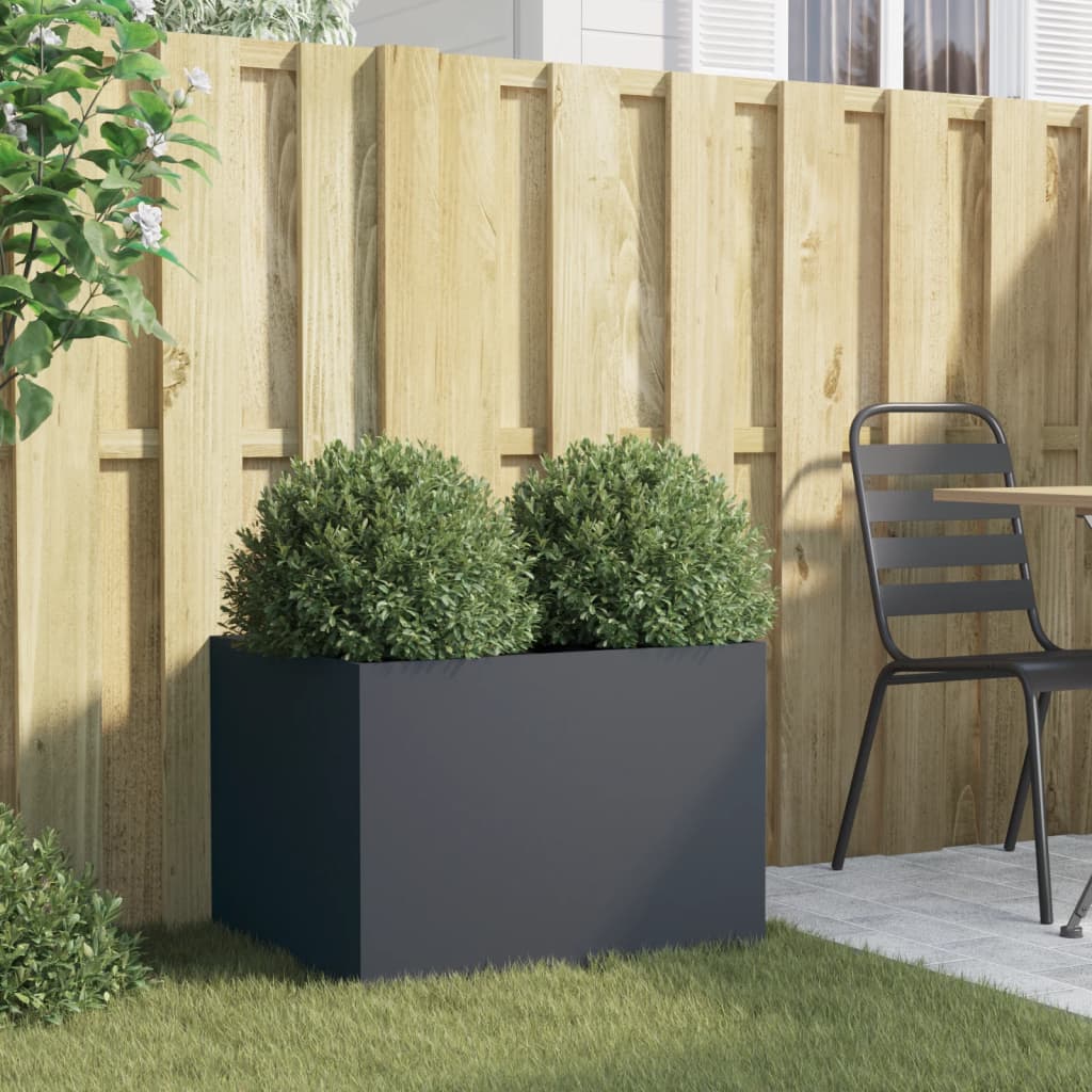 Planter Anthracite 62x47x46 cm Steel