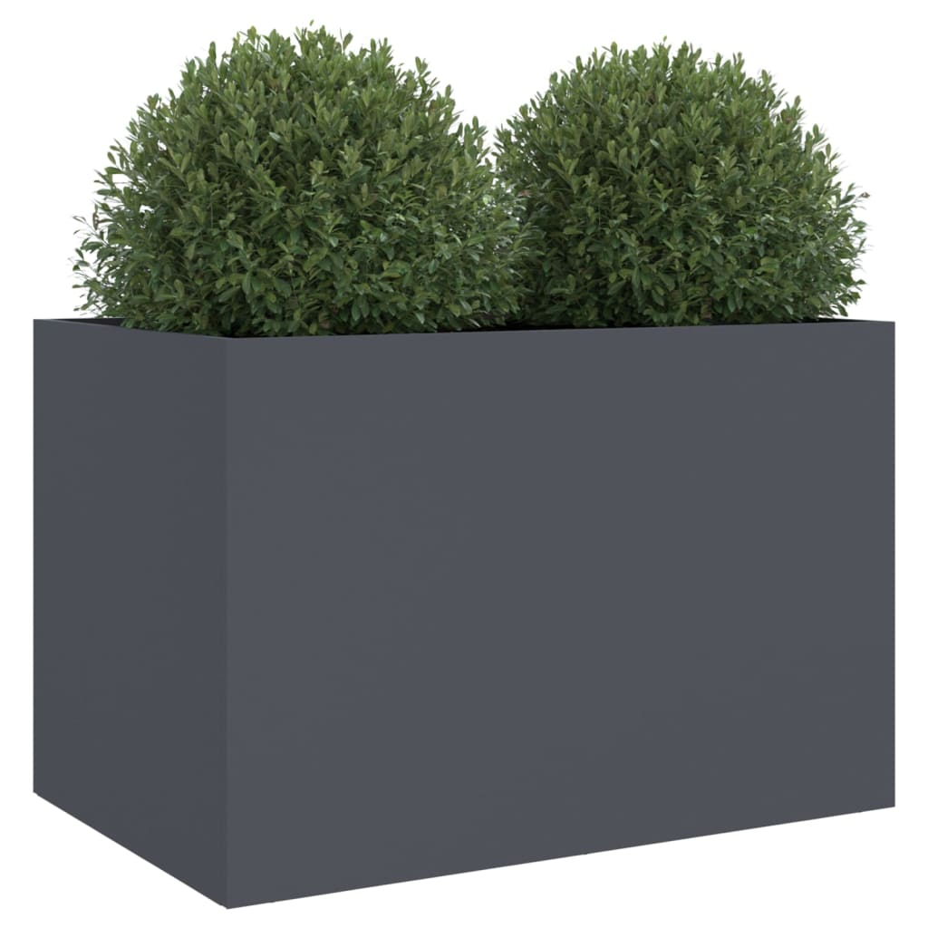 Planter Anthracite 62x47x46 cm Steel