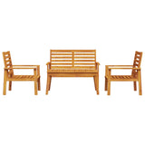 4 Piece Garden Lounge Set Solid Wood Acacia