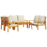 5 Piece Garden Lounge Set with Cushions Solid Wood Acacia