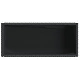 Garden Planters with Shelf 2 pcs Black 90x40x75 cm Poly Rattan