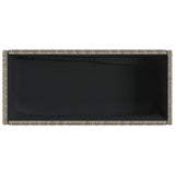 Garden Planters with Shelf 2 pcs Grey 90x40x75 cm Poly Rattan