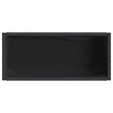 Garden Planters with Shelf 2 pcs Black 70x28x70 cm Poly Rattan
