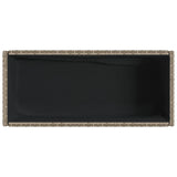 Garden Planters with Shelf 2 pcs Grey 70x28x70 cm Poly Rattan