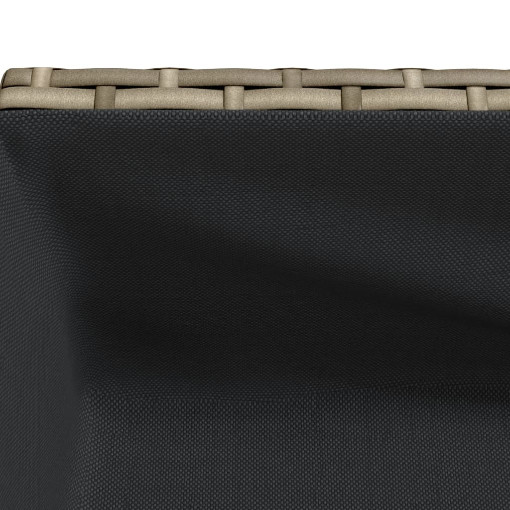 Garden Planters with Shelf 2 pcs Grey 70x28x70 cm Poly Rattan