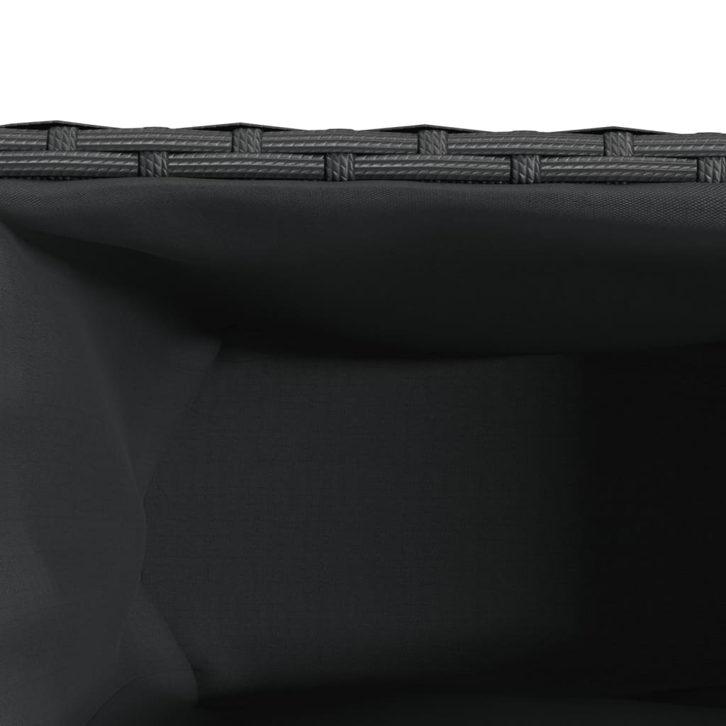 Garden Planters with 2 Pots 2 pcs Black 90x20x40 cm Poly Rattan