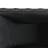 Garden Planters with 2 Pots 2 pcs Black 90x20x40 cm Poly Rattan