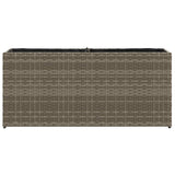 Garden Planters with 2 Pots 2 pcs Grey 90x20x40 cm Poly Rattan