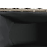 Garden Planters with 2 Pots 2 pcs Grey 90x20x40 cm Poly Rattan