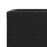 Garden Planters 2 pcs Black 30x30x60 cm Poly Rattan