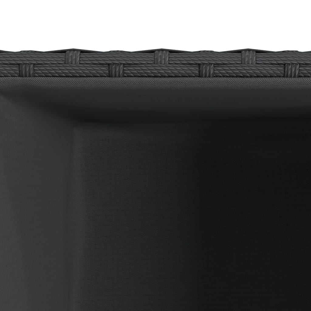 Garden Planters 2 pcs Black 30x30x60 cm Poly Rattan