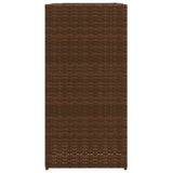 Garden Planters 2 pcs Brown 40x40x80 cm Poly Rattan