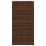 Garden Planters 2 pcs Brown 40x40x80 cm Poly Rattan