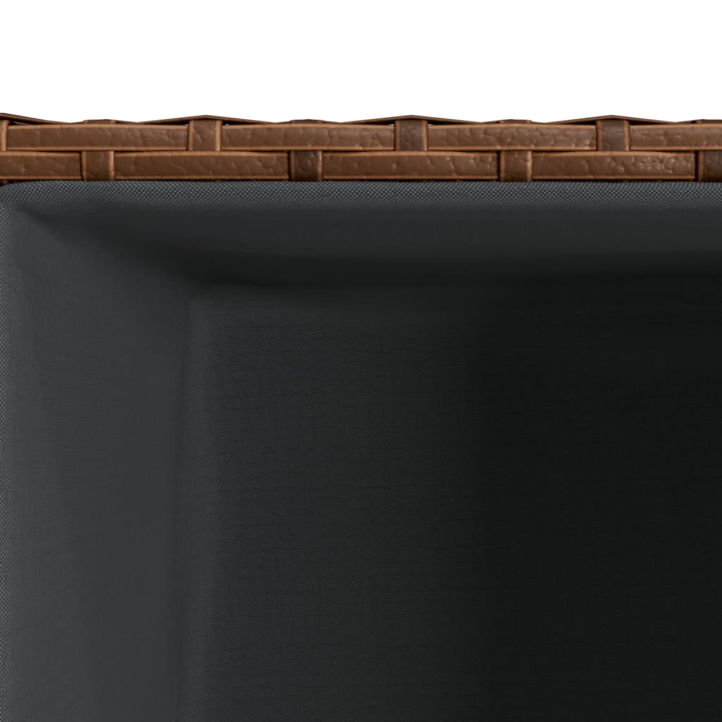 Garden Planters 2 pcs Brown 40x40x80 cm Poly Rattan