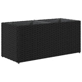 Garden Planters with 2 Pots 2 pcs Black 72x30x32 cm Poly Rattan