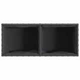 Garden Planters with 2 Pots 2 pcs Black 72x30x32 cm Poly Rattan