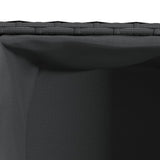 Garden Planters with 2 Pots 2 pcs Black 72x30x32 cm Poly Rattan