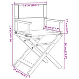 vidaXL 4 Piece Folding Garden Chairs Cream White Fabric