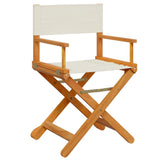 Folding Director Chairs 2 pcs Cream White Fabric