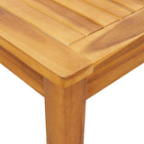 Garden Dining Table 110x110x75 cm Solid Wood Acacia