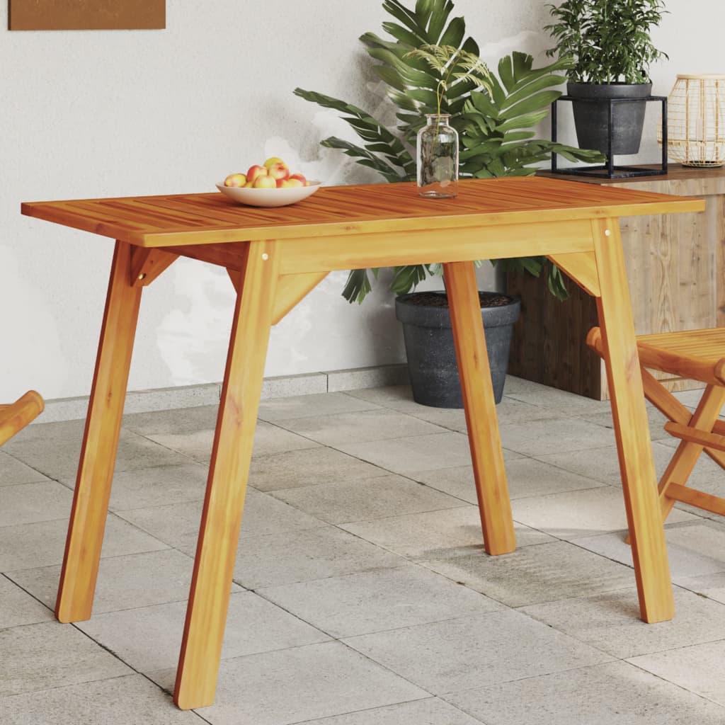 Garden Dining Table 110x56x75 cm Solid Wood Acacia