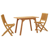 3 Piece Garden Dining Set Solid Wood Acacia