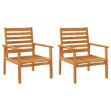 Garden Sofa Chair 2pcs 66.5x65x81 cm Solid Wood Acacia