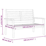 Garden Sofa Bench 120 cm Solid Wood Acacia