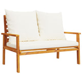 Garden Sofa Bench 120 cm with Cushion Solid Wood Acacia