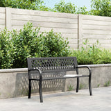 Garden Bench Black 120 cm Steel