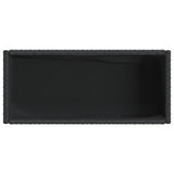 Garden Planter with Shelf Black Poly Rattan