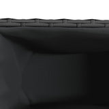 Garden Planter with 2 Pots Black 90x20x40 cm Poly Rattan