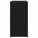 Garden Planter Black 30x30x60 cm Poly Rattan