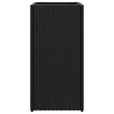 Garden Planter Black 30x30x60 cm Poly Rattan