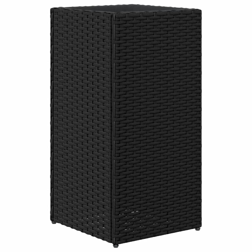 Garden Planter Black 30x30x60 cm Poly Rattan