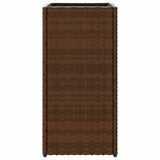 Garden Planter Brown 30x30x60 cm Poly Rattan