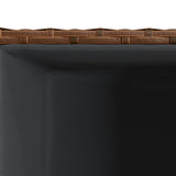 Garden Planter Brown 30x30x60 cm Poly Rattan