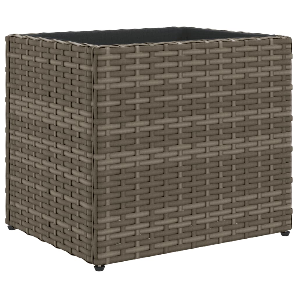 Garden Planter Grey 36x30x32 cm Poly Rattan