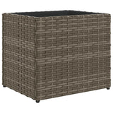 Garden Planter Grey 36x30x32 cm Poly Rattan