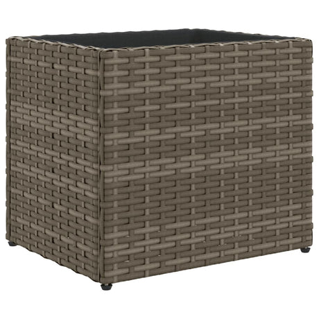 Garden Planter Grey 36x30x32 cm Poly Rattan