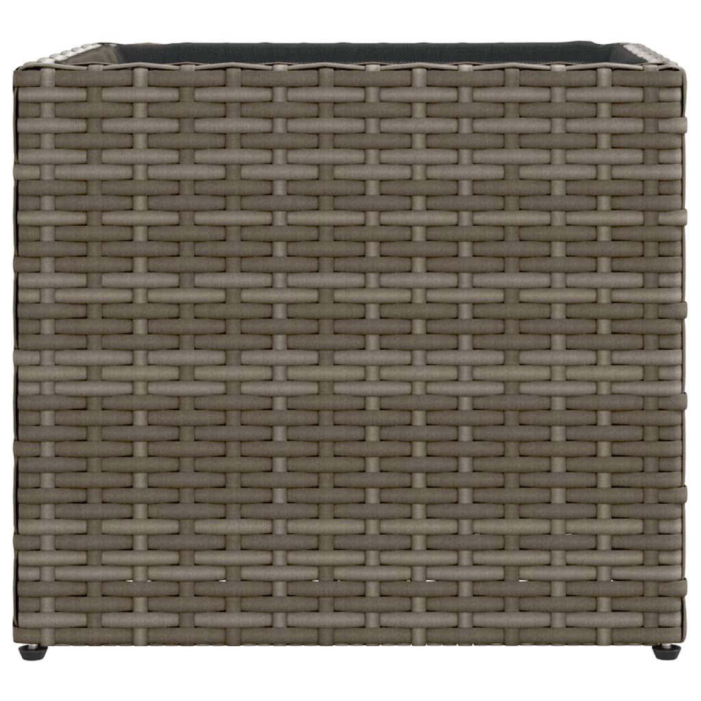 Garden Planter Grey 36x30x32 cm Poly Rattan