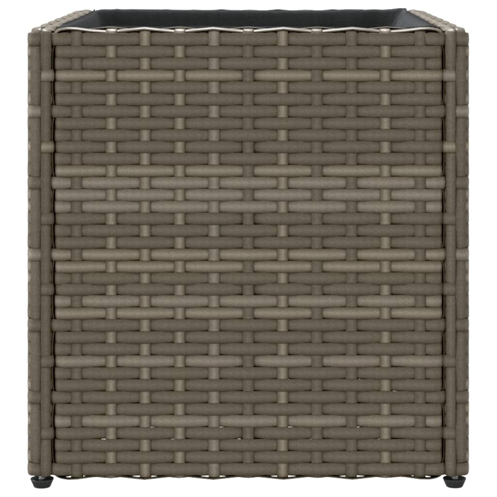 Garden Planter Grey 36x30x32 cm Poly Rattan