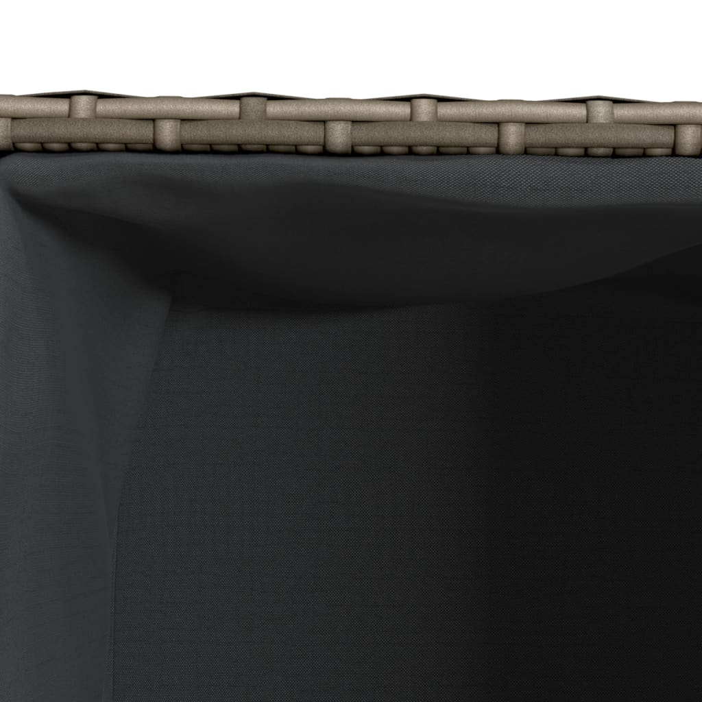 Garden Planter Grey 36x30x32 cm Poly Rattan