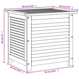 Garden Storage Box with Louver 60x50x56 cm Solid Wood Acacia