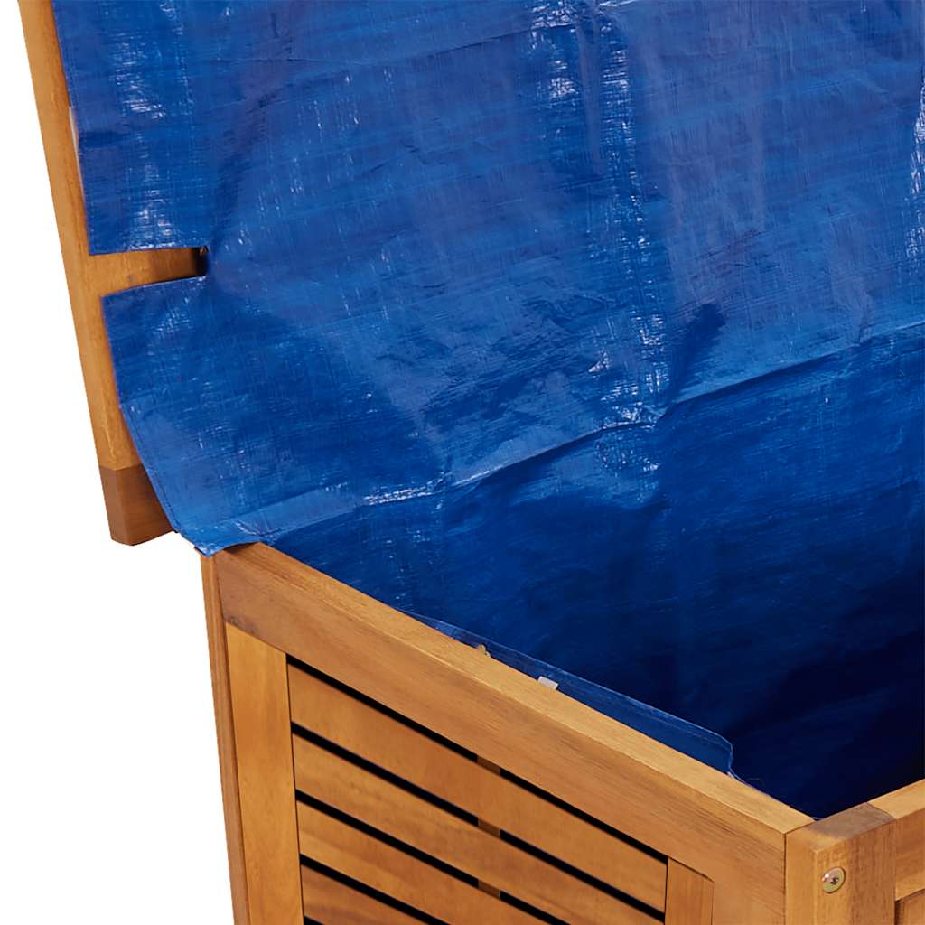 Garden Storage Box with Louver 150x50x56 cm Solid Wood Acacia