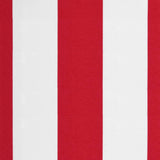 Replacement Fabric for Awning Red and White Stripe 4x3 m