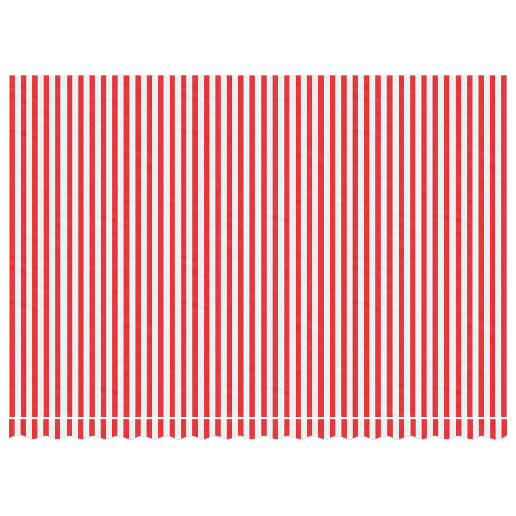 Replacement Fabric for Awning Red and White Stripe 4.5x3 m