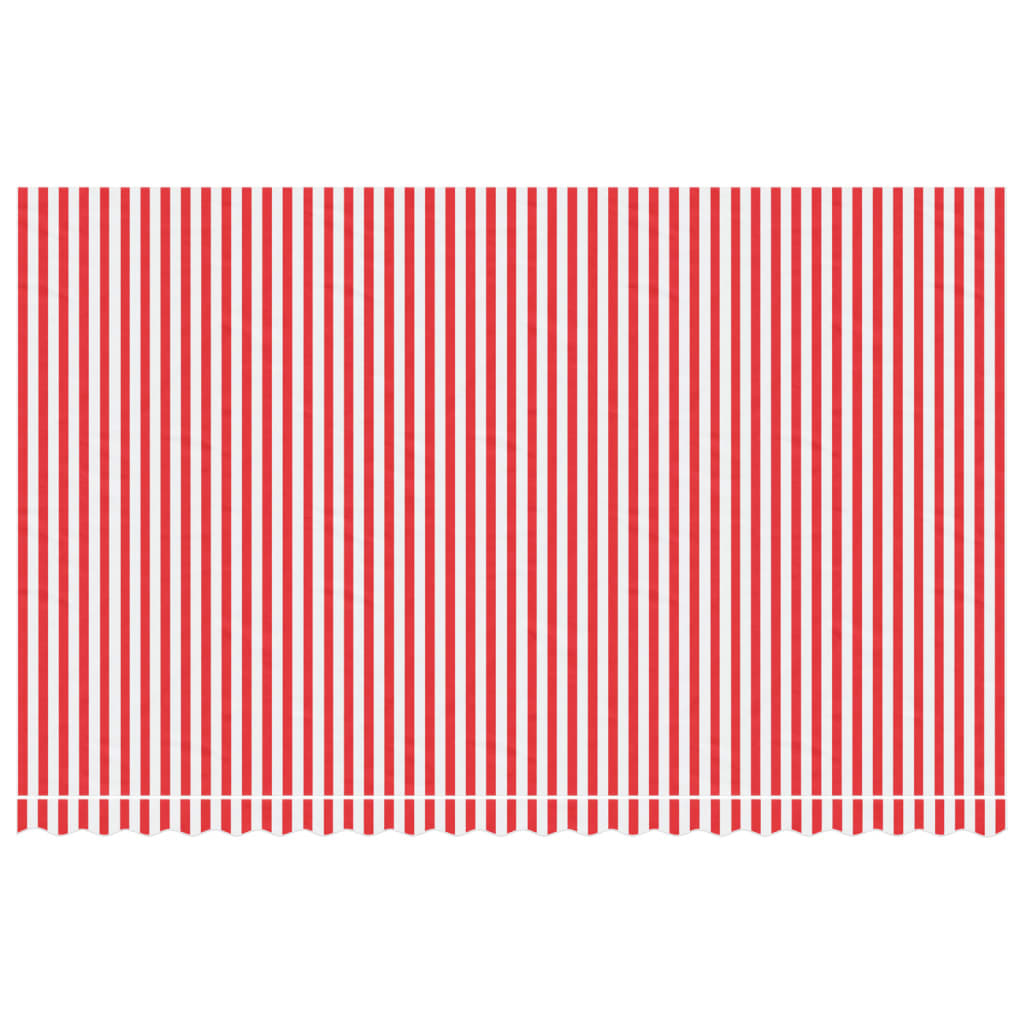 Replacement Fabric for Awning Red and White Stripe 5x3 m