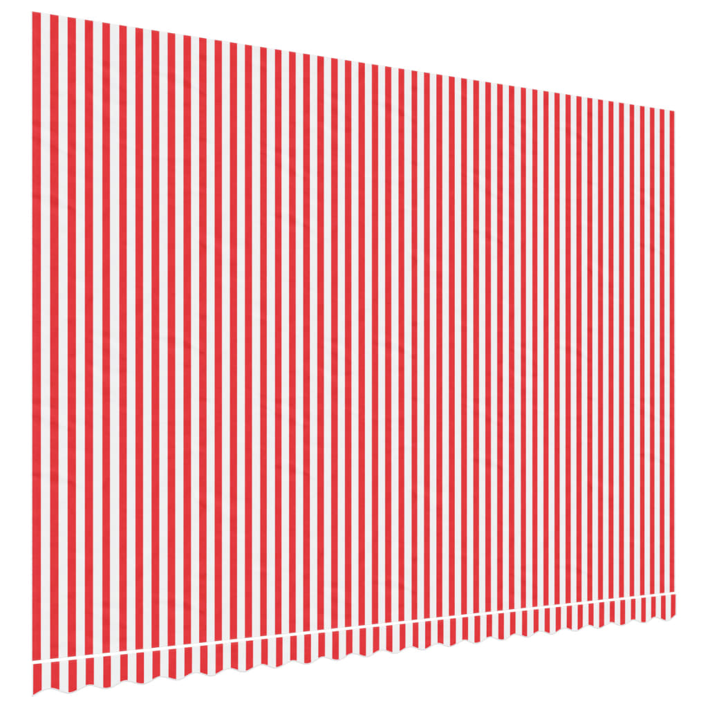 Replacement Fabric for Awning Red and White Stripe 5x3.5 m