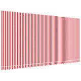 Replacement Fabric for Awning Red and White Stripe 6x3 m